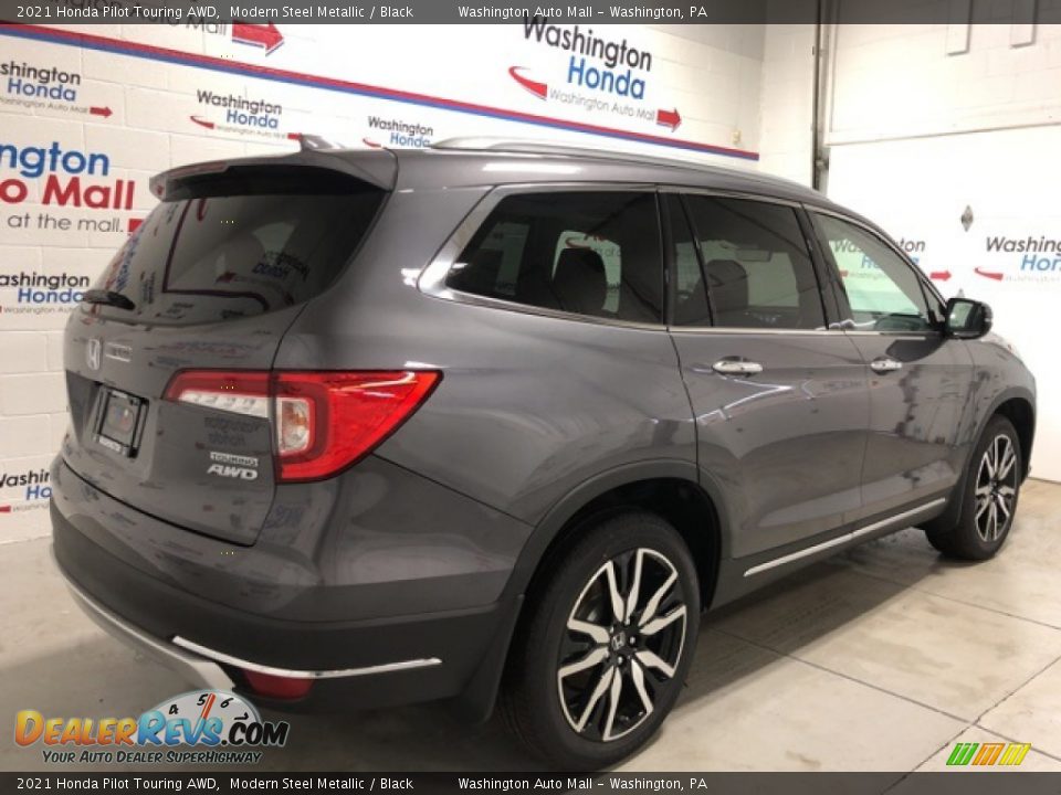 2021 Honda Pilot Touring AWD Modern Steel Metallic / Black Photo #3