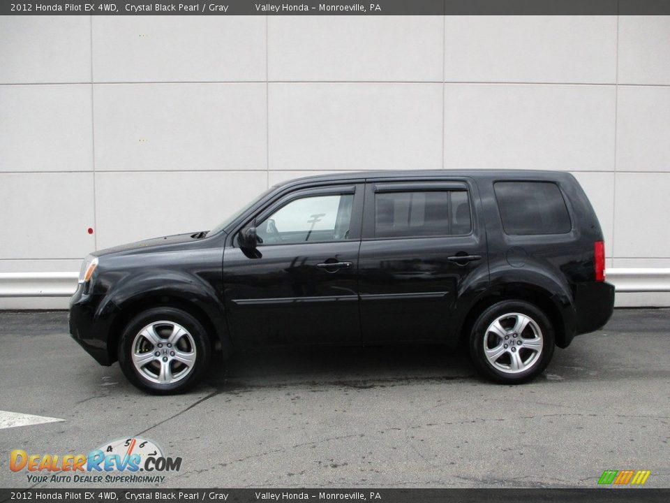 2012 Honda Pilot EX 4WD Crystal Black Pearl / Gray Photo #2