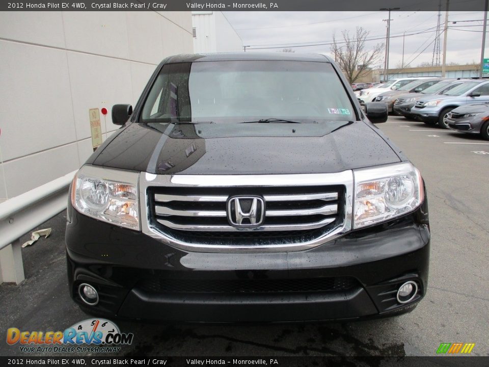 2012 Honda Pilot EX 4WD Crystal Black Pearl / Gray Photo #8