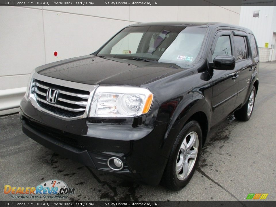 2012 Honda Pilot EX 4WD Crystal Black Pearl / Gray Photo #9