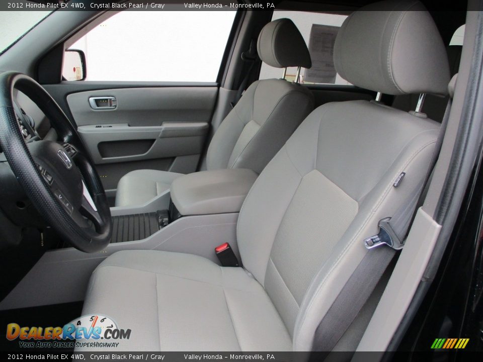2012 Honda Pilot EX 4WD Crystal Black Pearl / Gray Photo #11