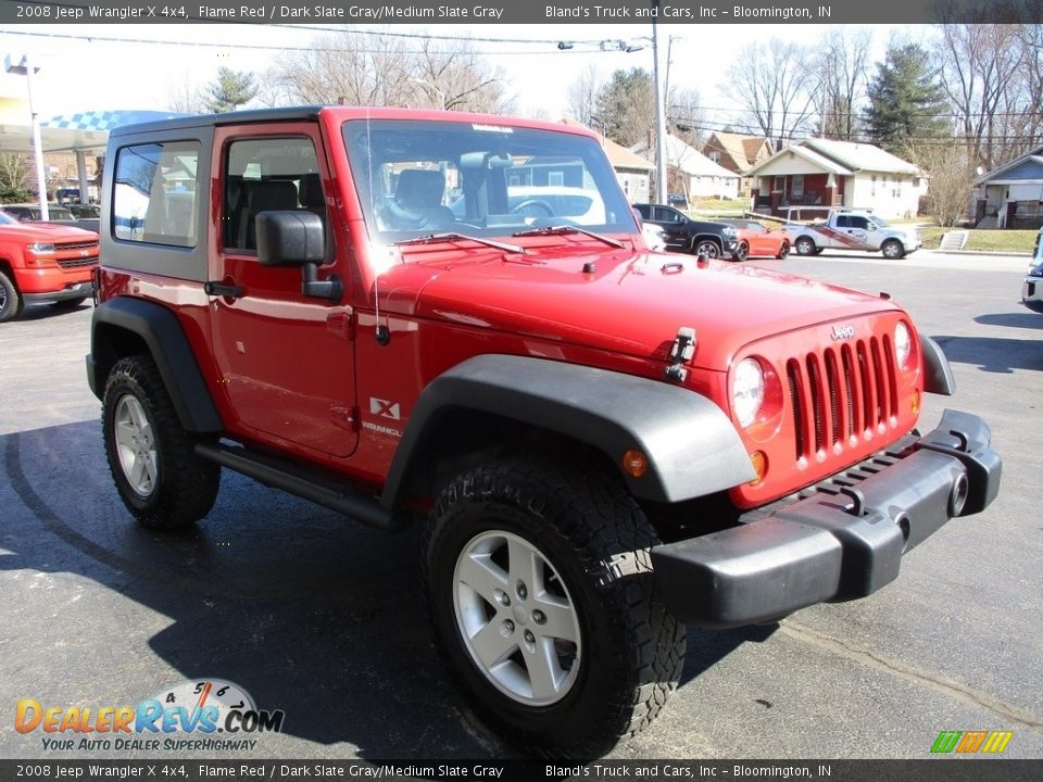 2008 Jeep Wrangler X 4x4 Flame Red / Dark Slate Gray/Medium Slate Gray Photo #5