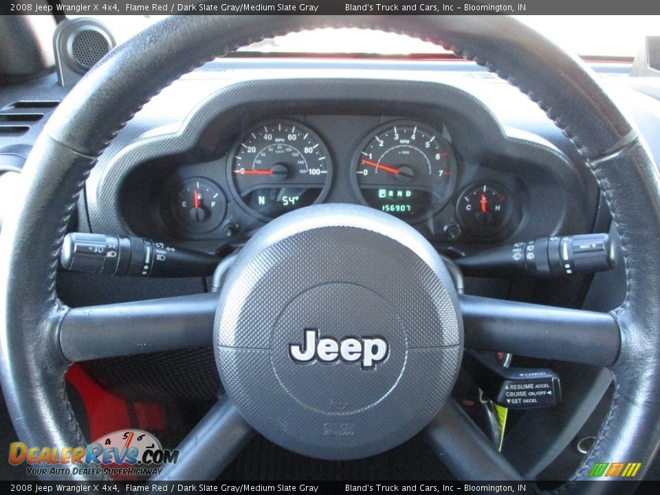 2008 Jeep Wrangler X 4x4 Flame Red / Dark Slate Gray/Medium Slate Gray Photo #11