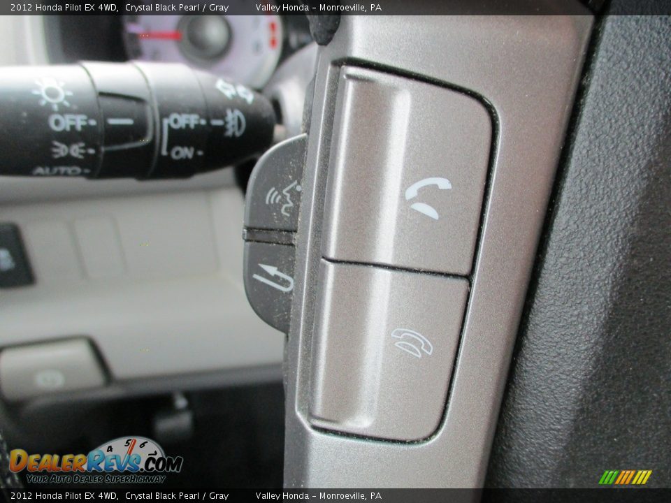 2012 Honda Pilot EX 4WD Crystal Black Pearl / Gray Photo #17