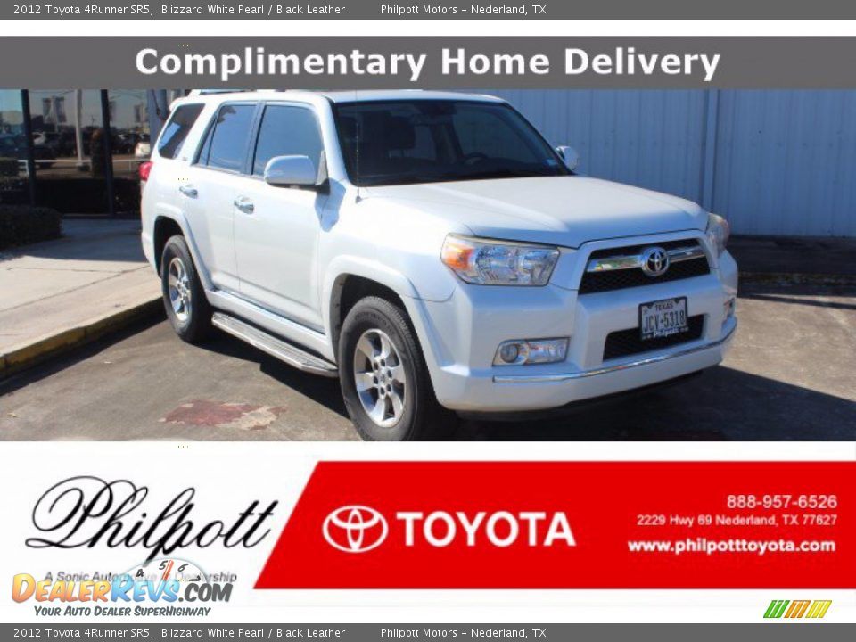 2012 Toyota 4Runner SR5 Blizzard White Pearl / Black Leather Photo #1