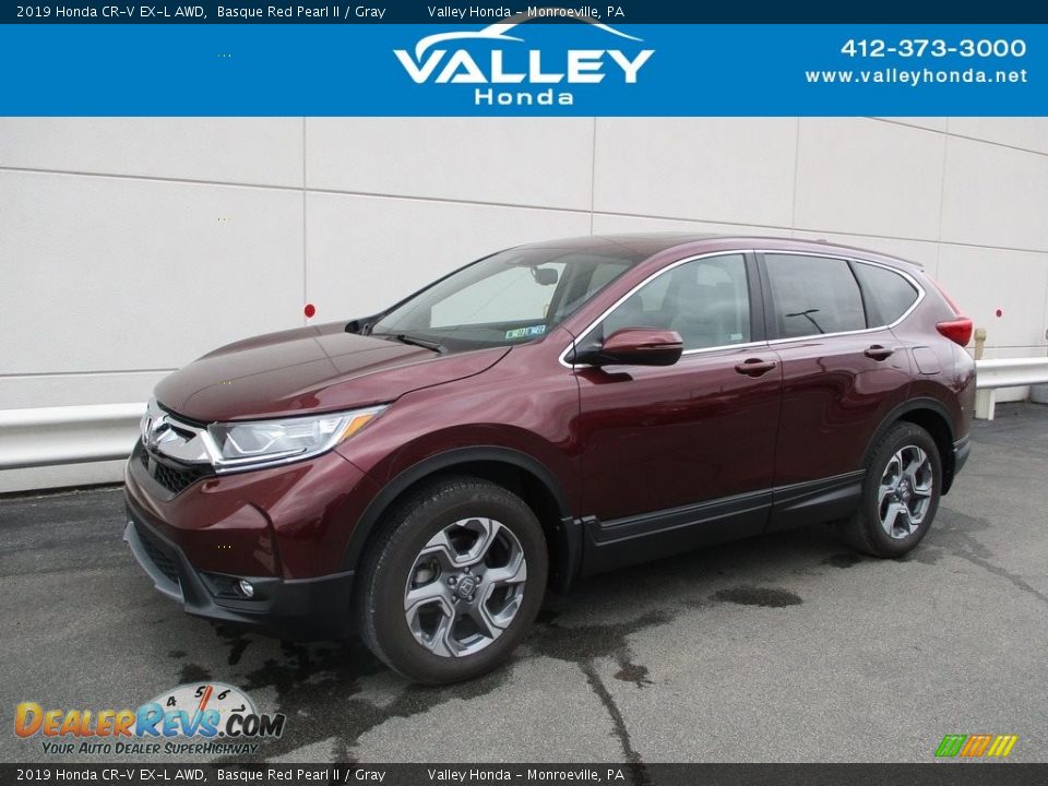2019 Honda CR-V EX-L AWD Basque Red Pearl II / Gray Photo #1