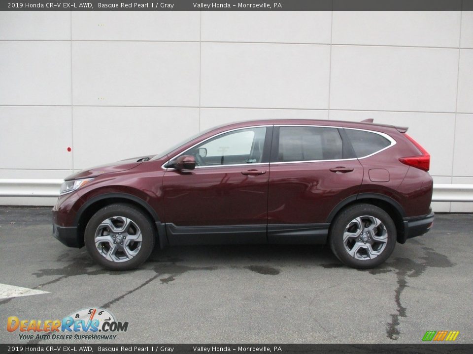 2019 Honda CR-V EX-L AWD Basque Red Pearl II / Gray Photo #2