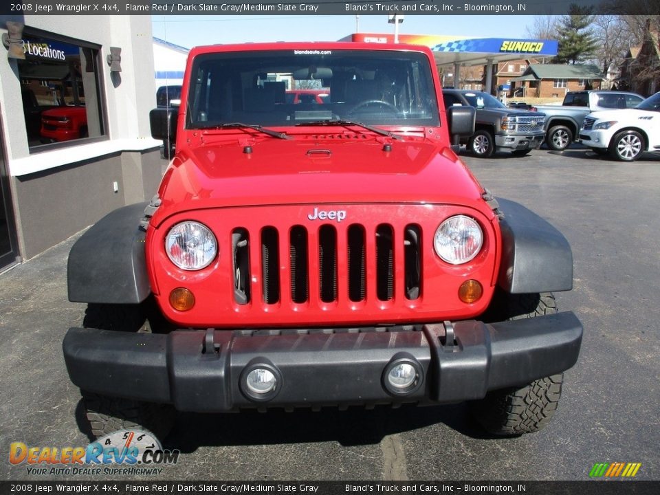 2008 Jeep Wrangler X 4x4 Flame Red / Dark Slate Gray/Medium Slate Gray Photo #20