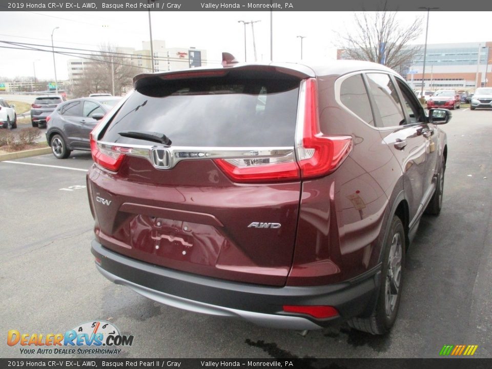 2019 Honda CR-V EX-L AWD Basque Red Pearl II / Gray Photo #5