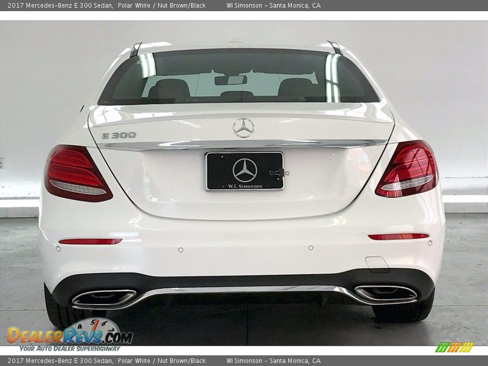 2017 Mercedes-Benz E 300 Sedan Polar White / Nut Brown/Black Photo #3