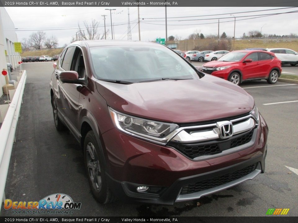 2019 Honda CR-V EX-L AWD Basque Red Pearl II / Gray Photo #7