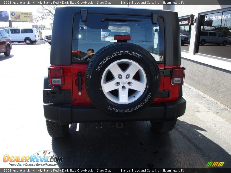 2008 Jeep Wrangler X 4x4 Flame Red / Dark Slate Gray/Medium Slate Gray Photo #24