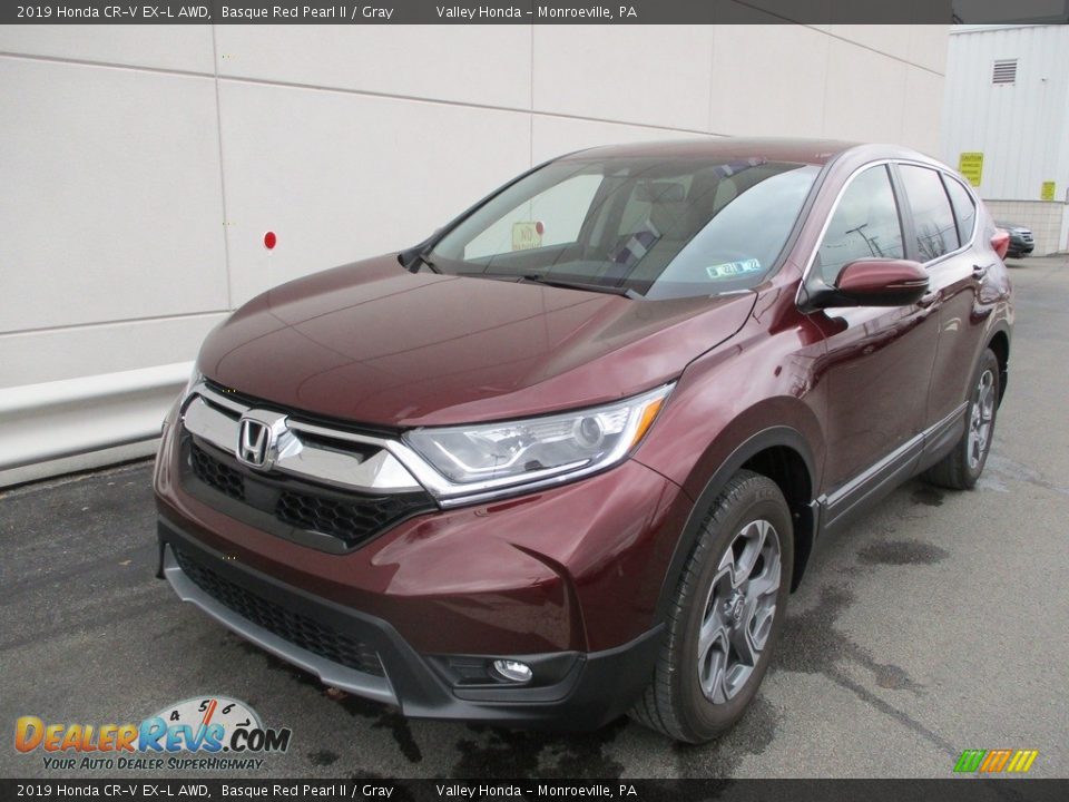 2019 Honda CR-V EX-L AWD Basque Red Pearl II / Gray Photo #9
