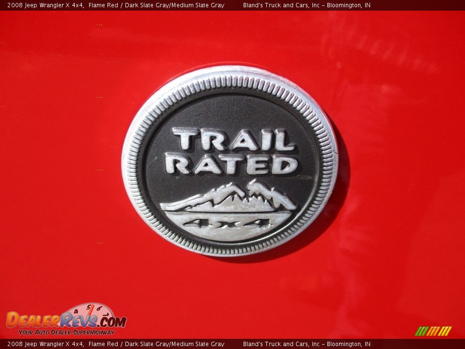 2008 Jeep Wrangler X 4x4 Flame Red / Dark Slate Gray/Medium Slate Gray Photo #25