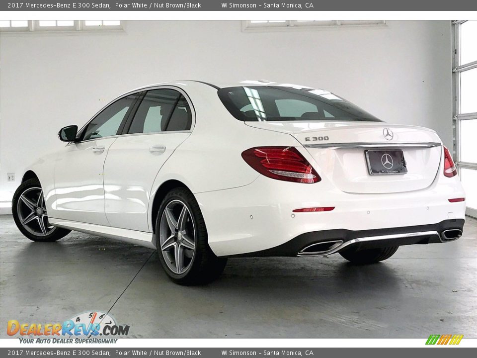 2017 Mercedes-Benz E 300 Sedan Polar White / Nut Brown/Black Photo #10