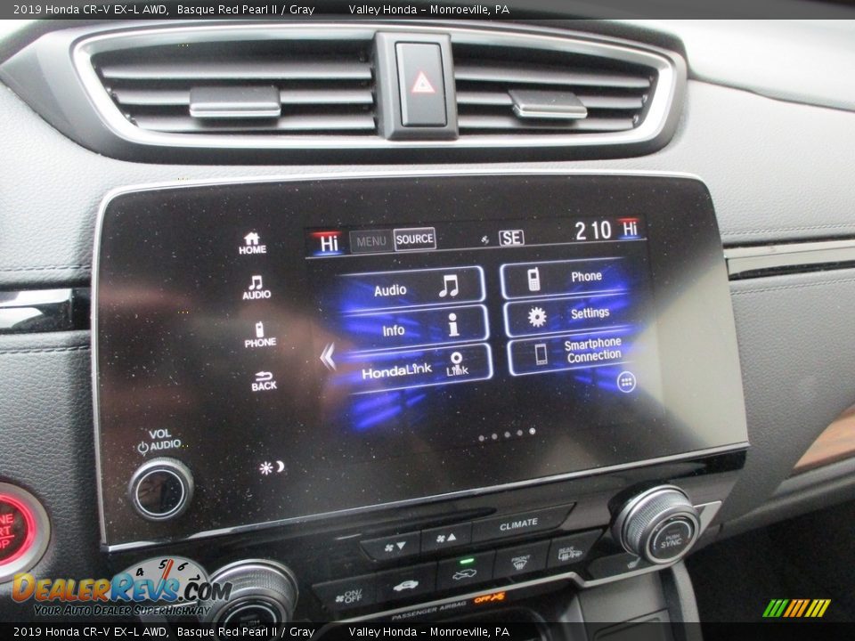 2019 Honda CR-V EX-L AWD Basque Red Pearl II / Gray Photo #15