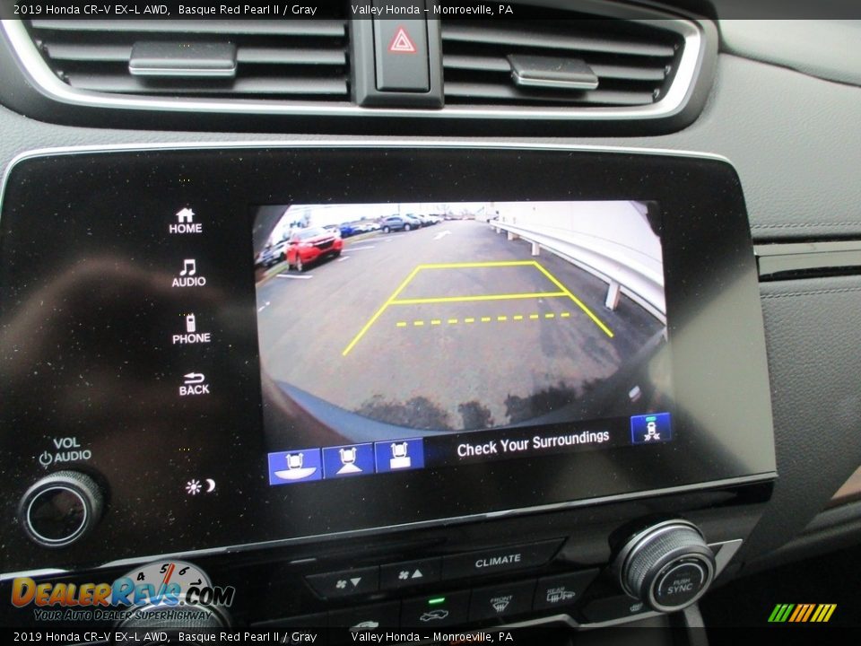 2019 Honda CR-V EX-L AWD Basque Red Pearl II / Gray Photo #16