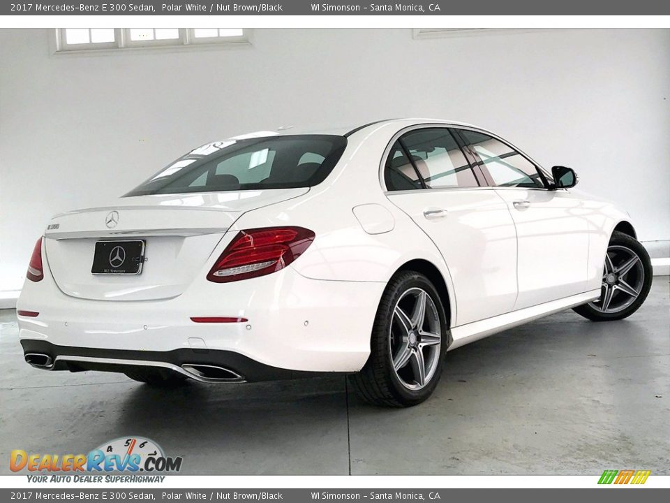 2017 Mercedes-Benz E 300 Sedan Polar White / Nut Brown/Black Photo #13