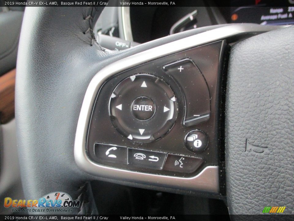 2019 Honda CR-V EX-L AWD Basque Red Pearl II / Gray Photo #18
