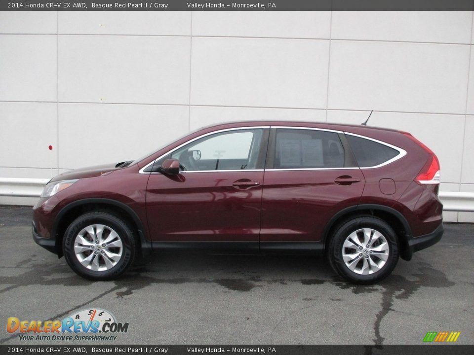 2014 Honda CR-V EX AWD Basque Red Pearl II / Gray Photo #2