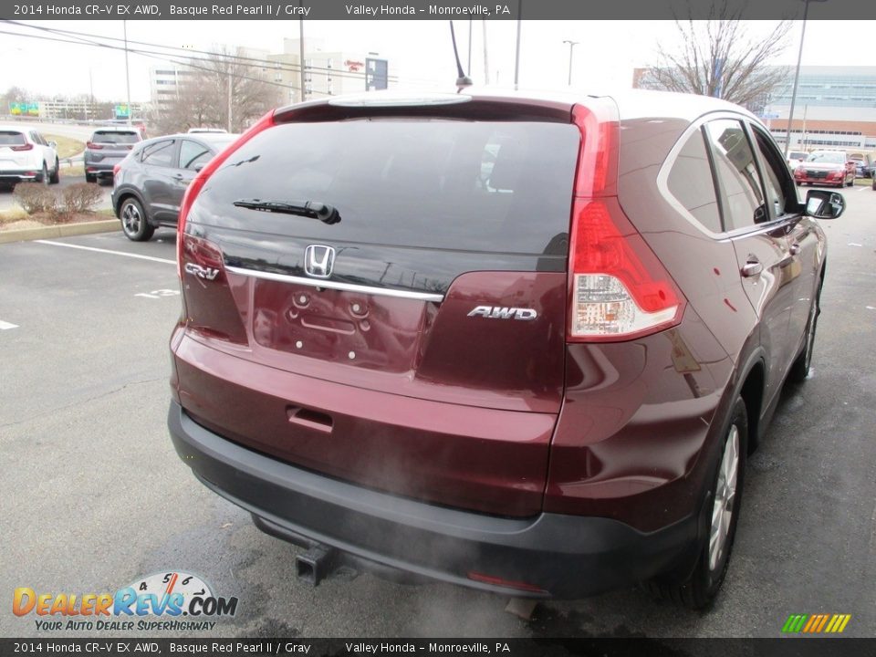 2014 Honda CR-V EX AWD Basque Red Pearl II / Gray Photo #5