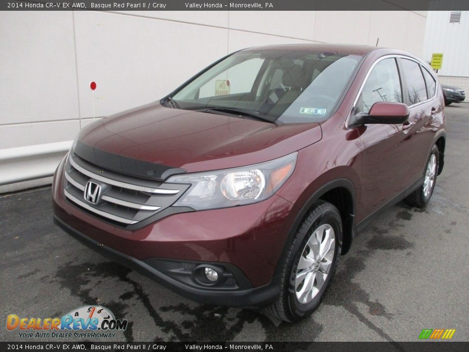 2014 Honda CR-V EX AWD Basque Red Pearl II / Gray Photo #9