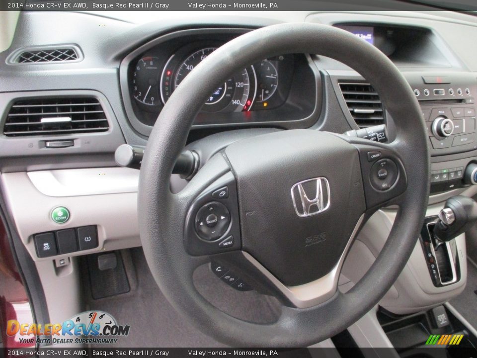 2014 Honda CR-V EX AWD Basque Red Pearl II / Gray Photo #14