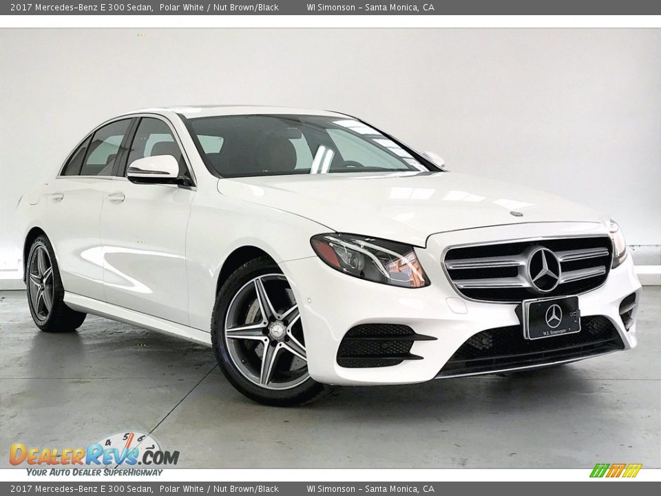 2017 Mercedes-Benz E 300 Sedan Polar White / Nut Brown/Black Photo #34