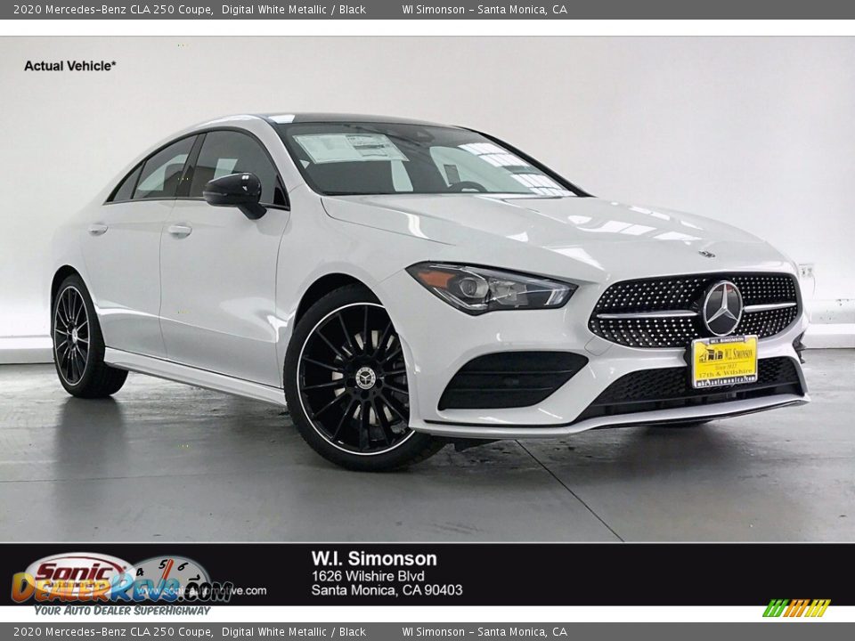 2020 Mercedes-Benz CLA 250 Coupe Digital White Metallic / Black Photo #1