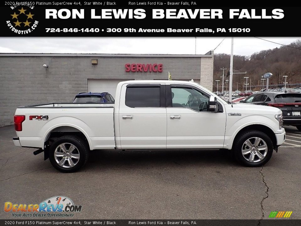 2020 Ford F150 Platinum SuperCrew 4x4 Star White / Black Photo #1