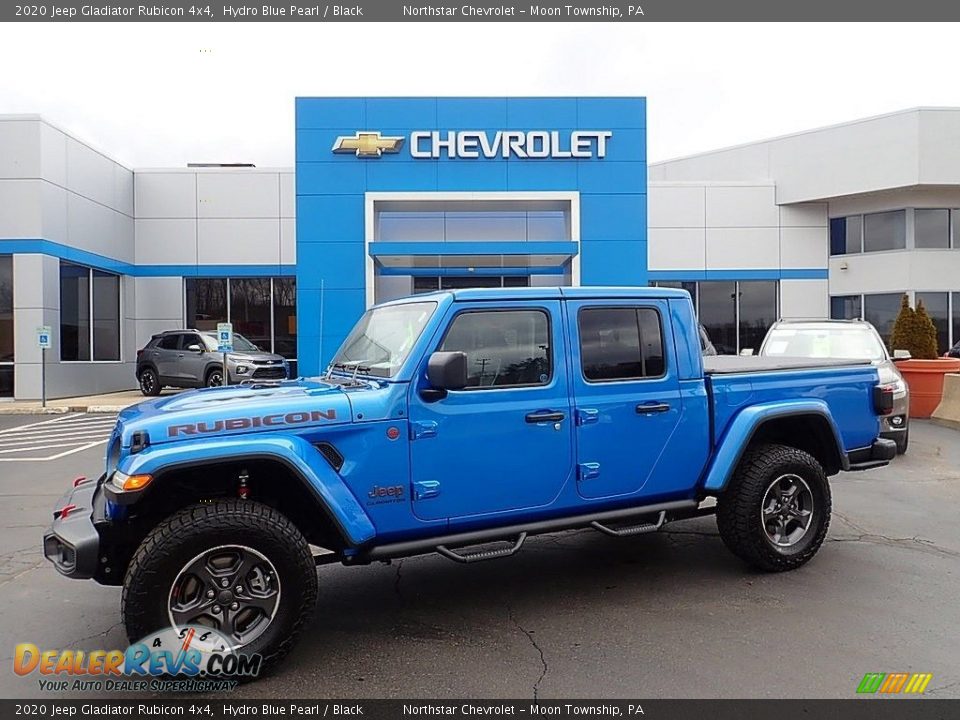 2020 Jeep Gladiator Rubicon 4x4 Hydro Blue Pearl / Black Photo #1