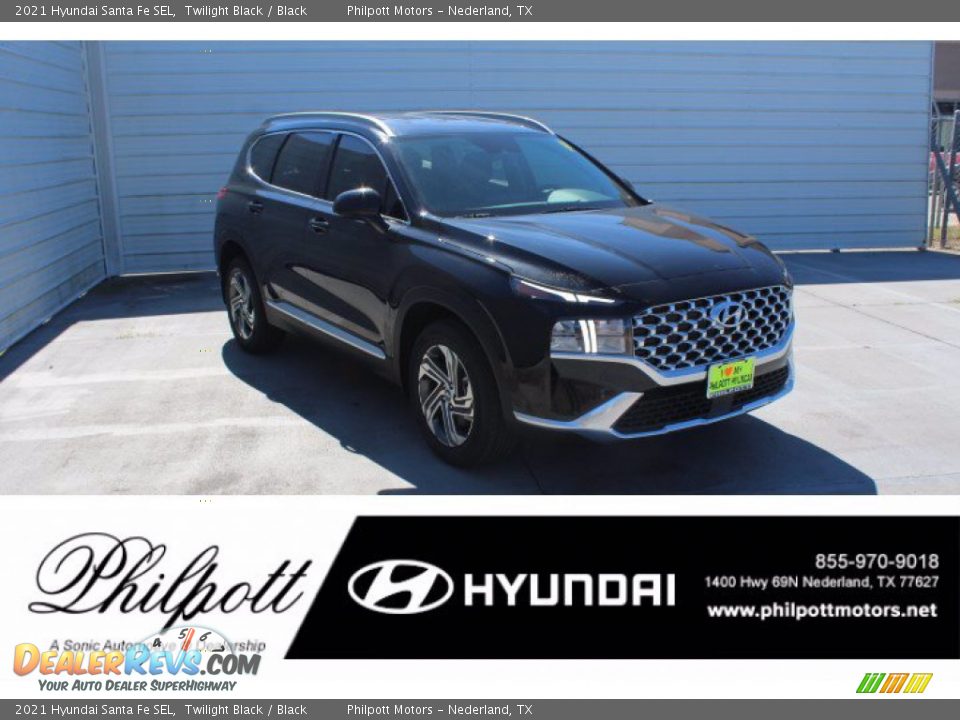 2021 Hyundai Santa Fe SEL Twilight Black / Black Photo #1