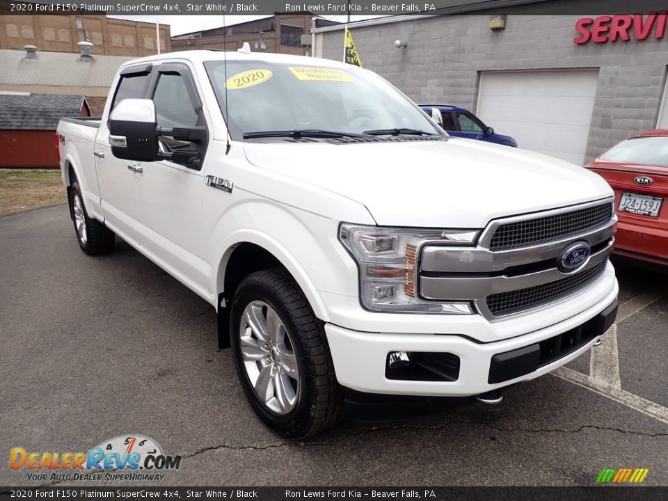 2020 Ford F150 Platinum SuperCrew 4x4 Star White / Black Photo #3