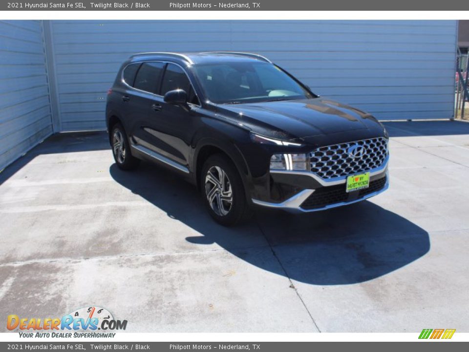 2021 Hyundai Santa Fe SEL Twilight Black / Black Photo #2