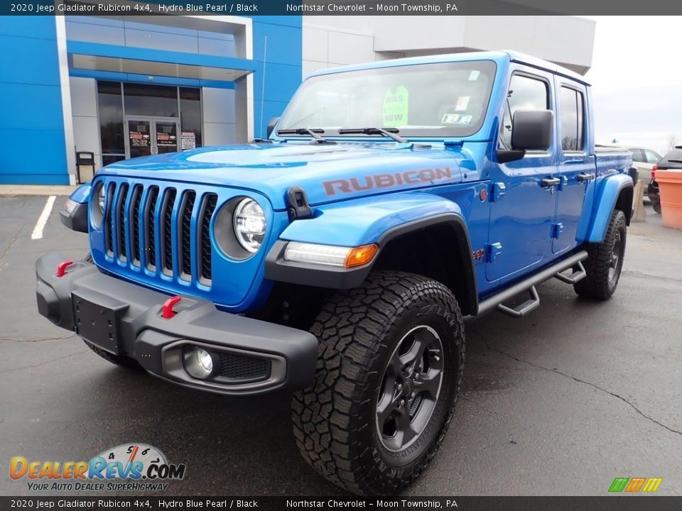 2020 Jeep Gladiator Rubicon 4x4 Hydro Blue Pearl / Black Photo #2