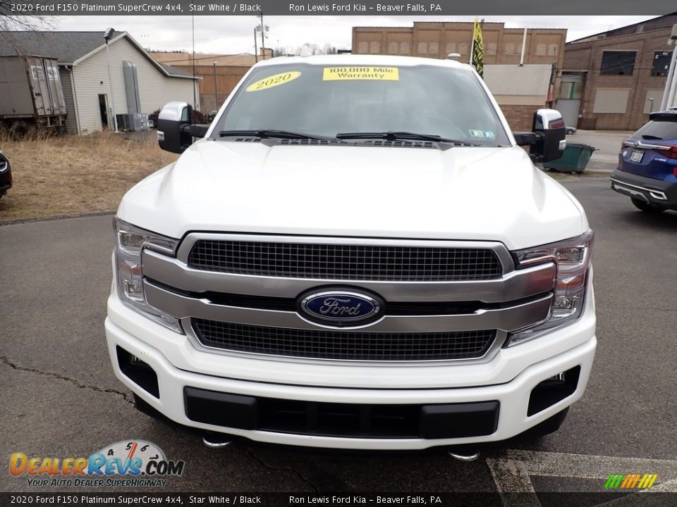 2020 Ford F150 Platinum SuperCrew 4x4 Star White / Black Photo #4