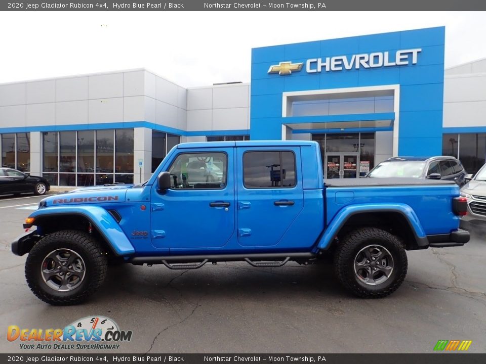 2020 Jeep Gladiator Rubicon 4x4 Hydro Blue Pearl / Black Photo #3