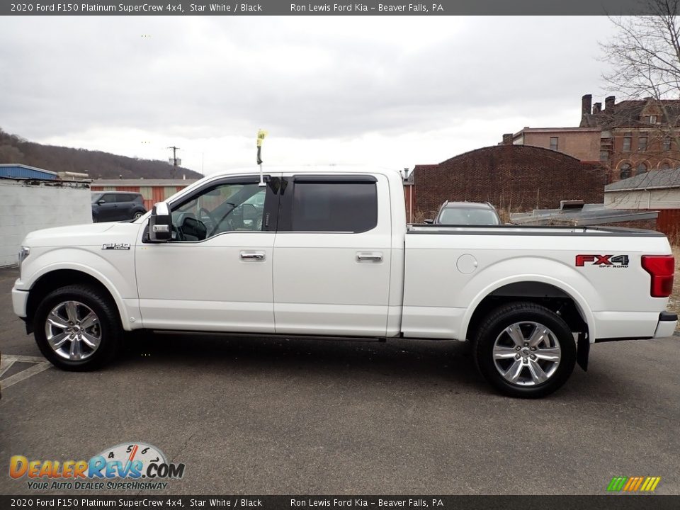 2020 Ford F150 Platinum SuperCrew 4x4 Star White / Black Photo #6