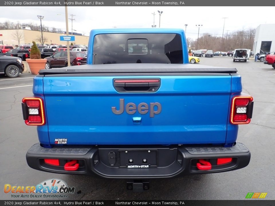 2020 Jeep Gladiator Rubicon 4x4 Hydro Blue Pearl / Black Photo #6