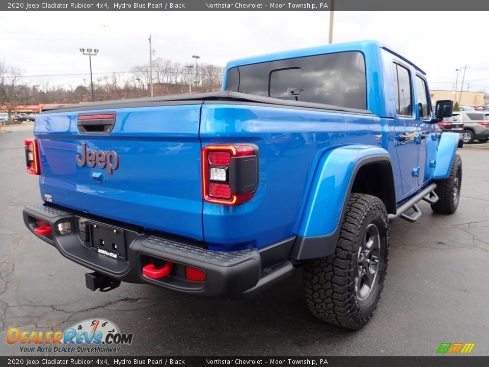 2020 Jeep Gladiator Rubicon 4x4 Hydro Blue Pearl / Black Photo #7