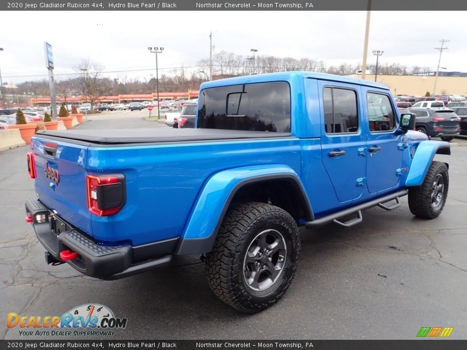 2020 Jeep Gladiator Rubicon 4x4 Hydro Blue Pearl / Black Photo #8