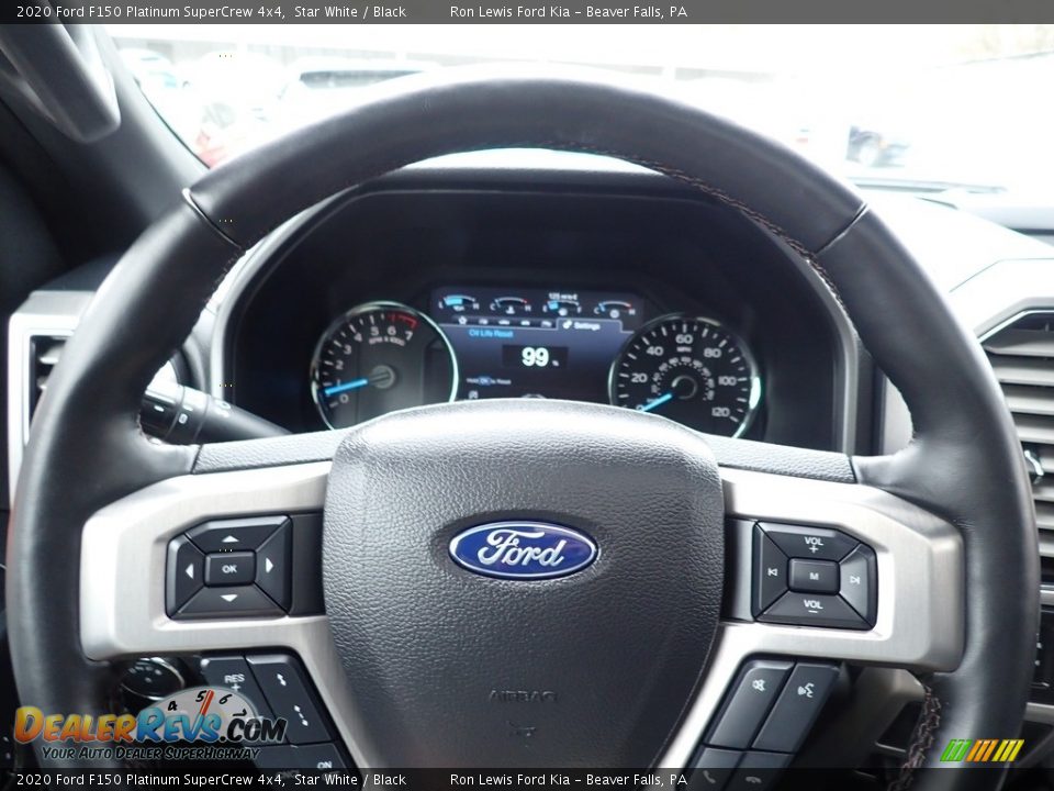 2020 Ford F150 Platinum SuperCrew 4x4 Star White / Black Photo #20