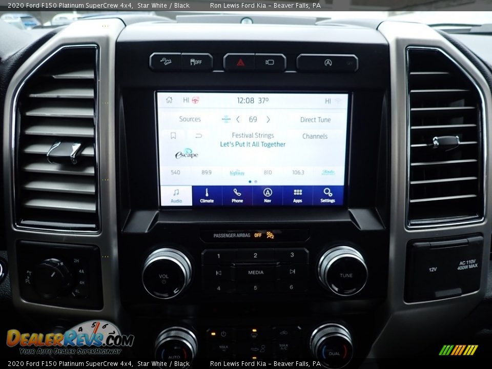 2020 Ford F150 Platinum SuperCrew 4x4 Star White / Black Photo #22