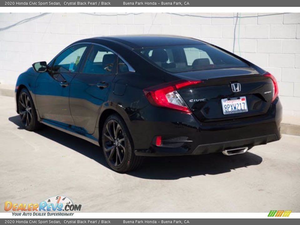 2020 Honda Civic Sport Sedan Crystal Black Pearl / Black Photo #2