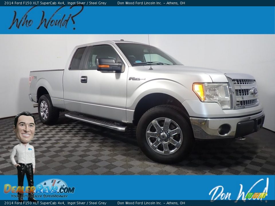 2014 Ford F150 XLT SuperCab 4x4 Ingot Silver / Steel Grey Photo #1