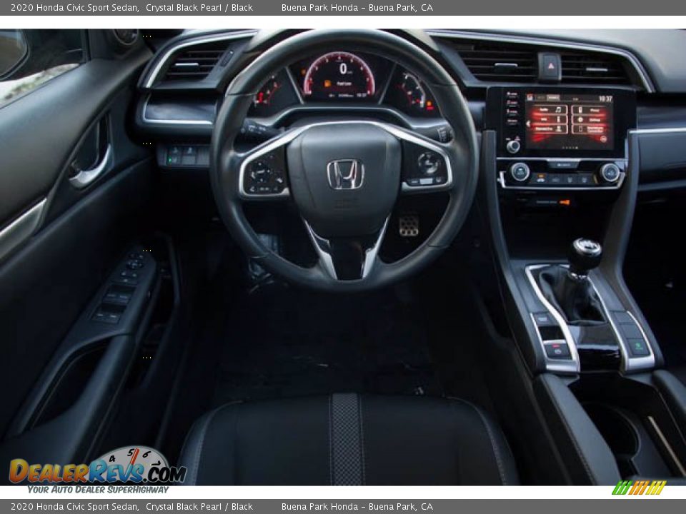 2020 Honda Civic Sport Sedan Crystal Black Pearl / Black Photo #5