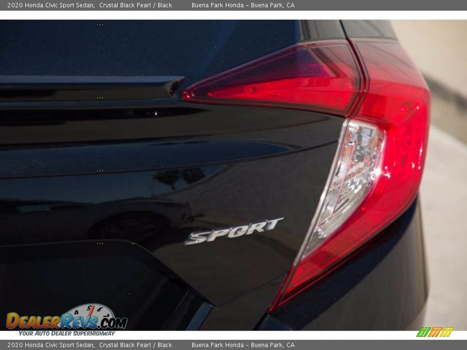 2020 Honda Civic Sport Sedan Crystal Black Pearl / Black Photo #11