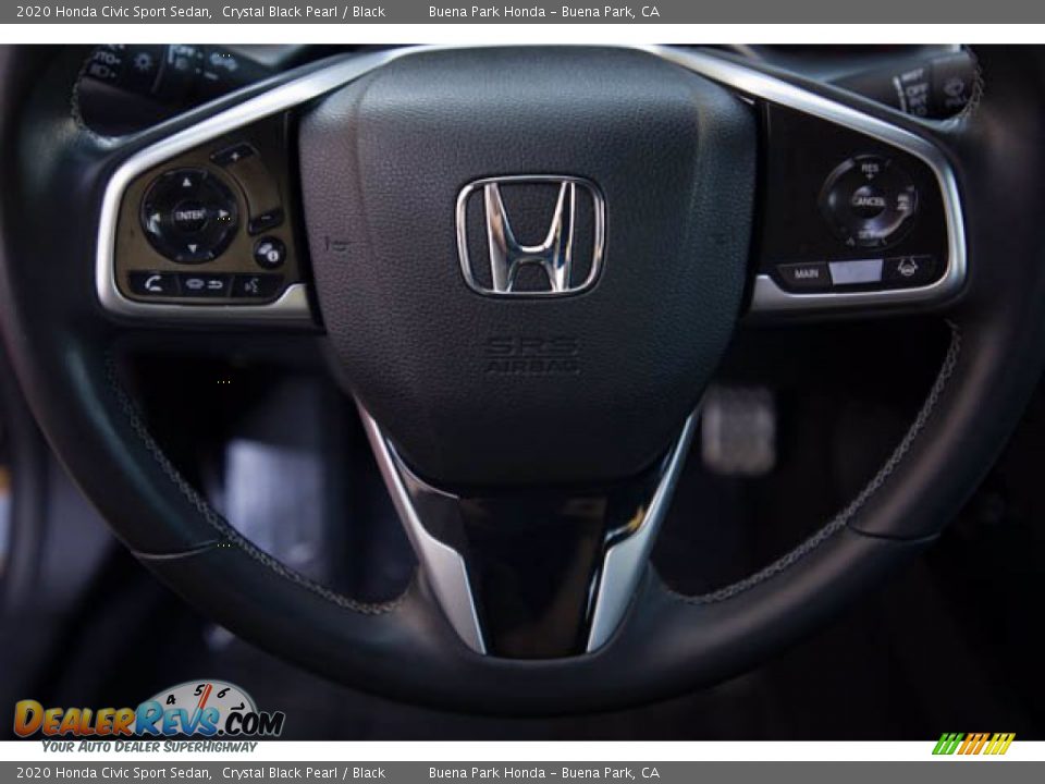 2020 Honda Civic Sport Sedan Crystal Black Pearl / Black Photo #13