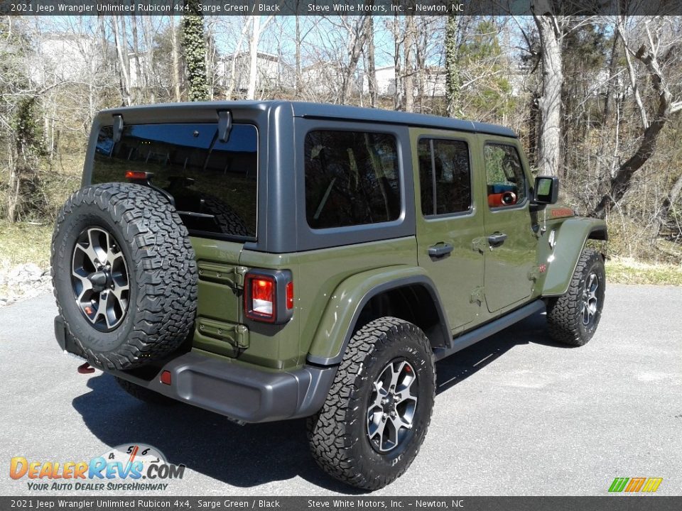 2021 Jeep Wrangler Unlimited Rubicon 4x4 Sarge Green / Black Photo #6