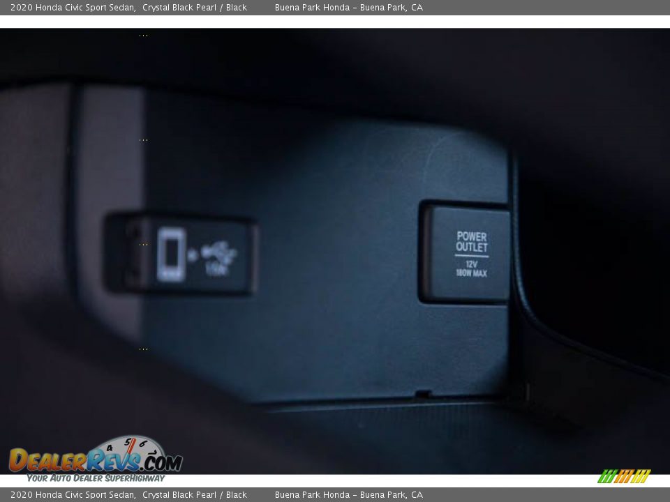 2020 Honda Civic Sport Sedan Crystal Black Pearl / Black Photo #17